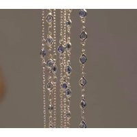 Blue Crystal Bead Chain - Silver Plated Sparkle Rhinestone Decor For Bridal Headpiece & Dress Embellishment | 1 Meter | Etsy (US)