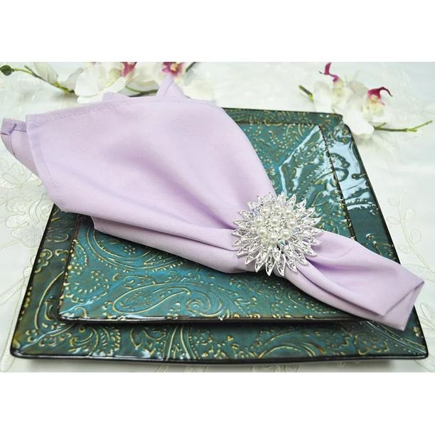Wedding Linens Inc. (10 pcs) 20" x 20" Polyester Linen Napkins - Lavender - Walmart.com | Walmart (US)