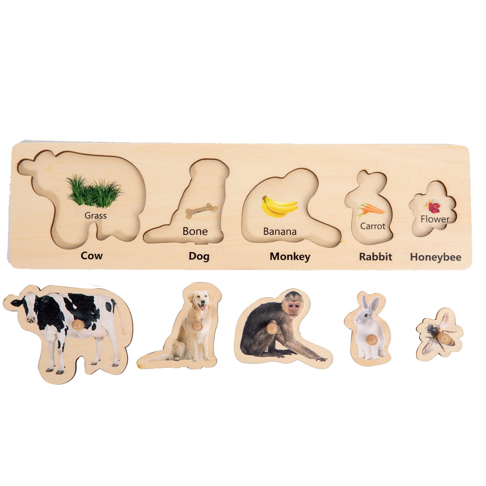 Adena Montessori AInteractive Animal Puzzle Set: Discover The World of Animals and Their Diets Pu... | Amazon (US)