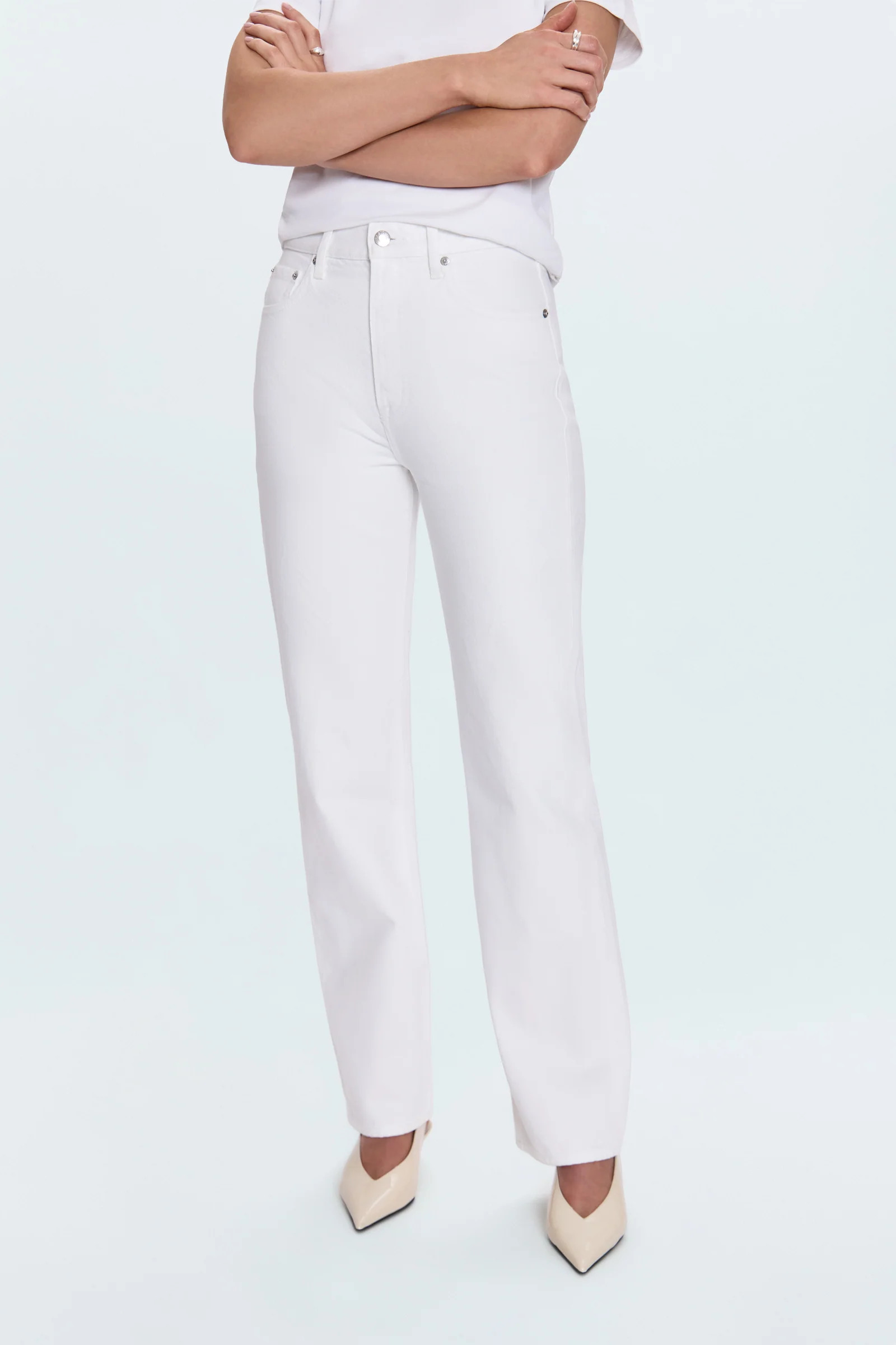 Cassie Super High Rise Straight Jean - Paper White | Pistola Denim