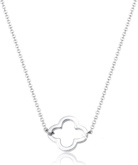 ELLI by Julie & Grace Sterling Silver Clover Leaf Pendant Necklace, 925 Sterling Silver Necklace ... | Amazon (US)