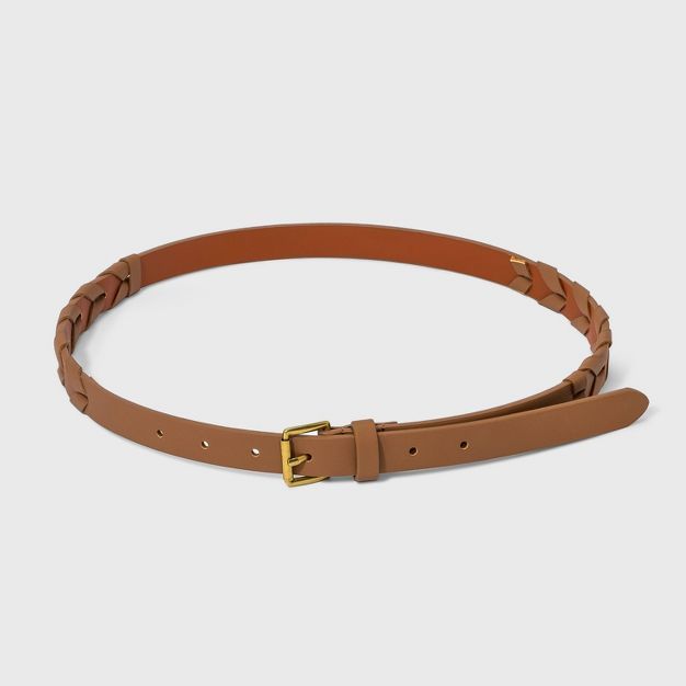 Women's Skinny Lace Western Belt - Universal Thread™ Cognac | Target