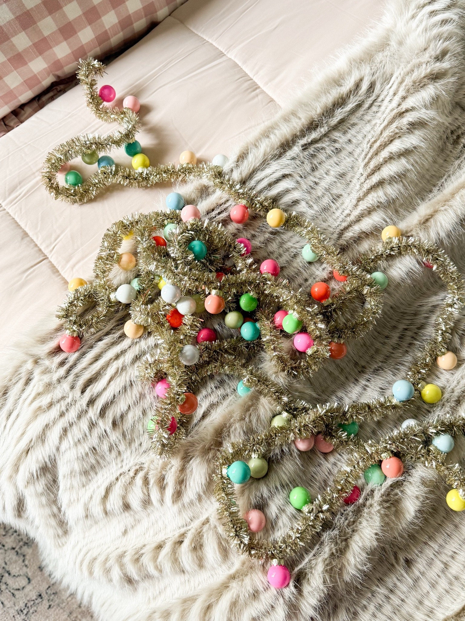 This colorful holiday garland is such a fun way to bring a little Christmas magic into a room! I love the mix of bright ornaments, twinkling lights, and festive sparkle. Perfect for draping around windows, doorways, or a mantel for a playful holiday touch.

holiday garland, Christmas garland, colorful Christmas decor, festive garland, Christmas window decorations, holiday string lights, kids room Christmas decor, colorful holiday decorations, Christmas decorating ideas, whimsical Christmas decor, holiday home accents, girlonthehudson