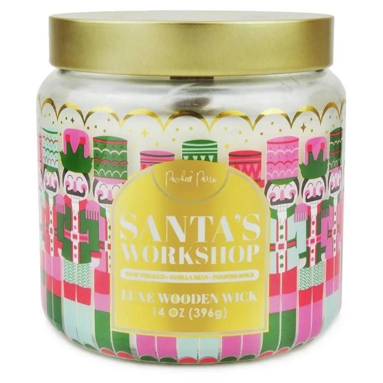 Packed Party Holiday Hustle Candle with Wood Wick, 14-Ounce | Walmart (US)