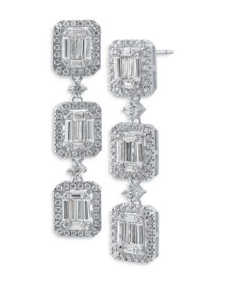 Kenneth Jay Lane CZ By Baguette Triple Tier Earrings | Bloomingdale's Jewelry & Accessories | Bloomingdale's (AU)