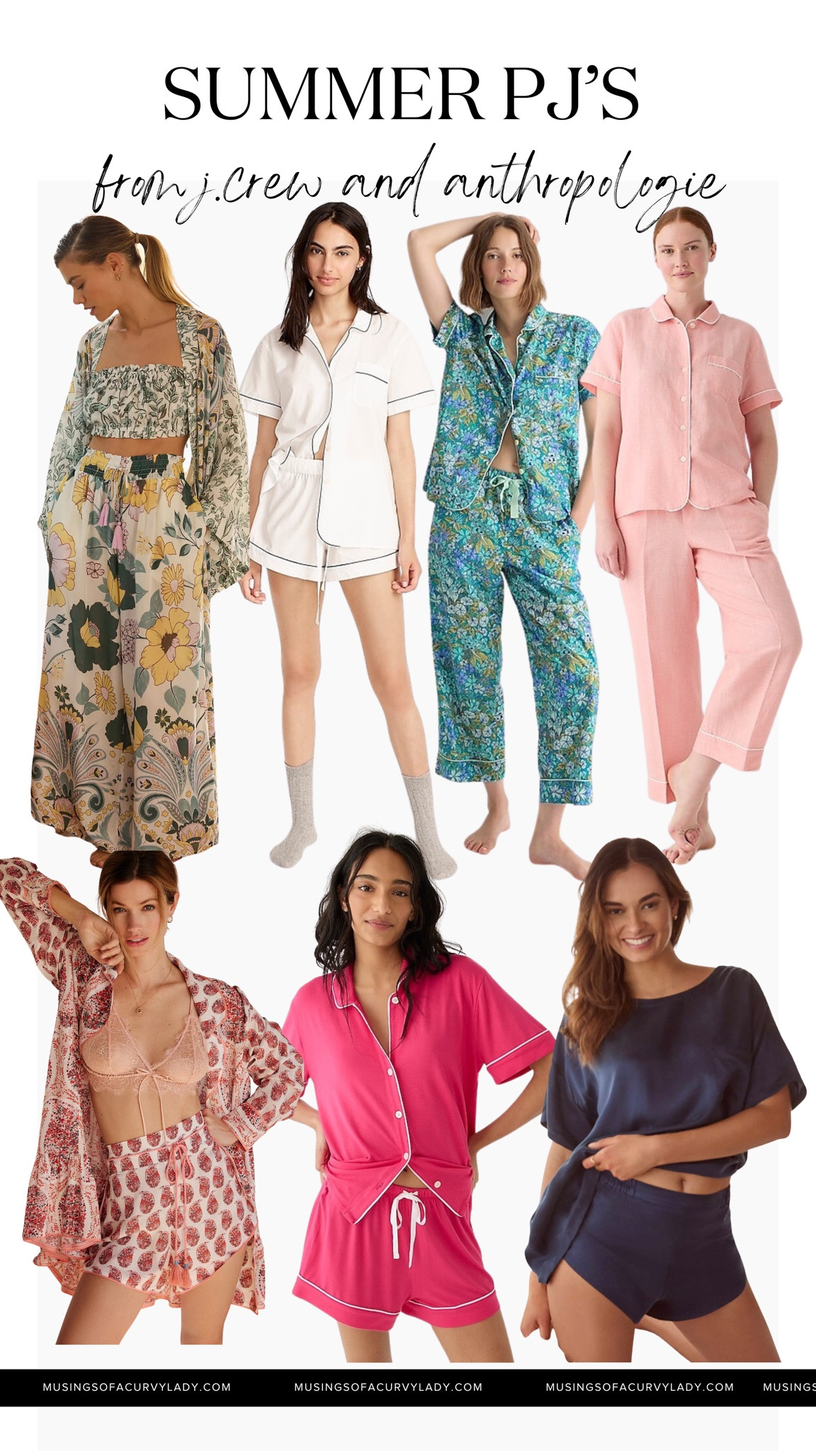 Summer pjs from j.crew and Anthropologie!

Pjs, pajamas, plus size fashion, pajama set, light weight pajamas 

#LTKstyletip #LTKcurves #LTKSeasonal