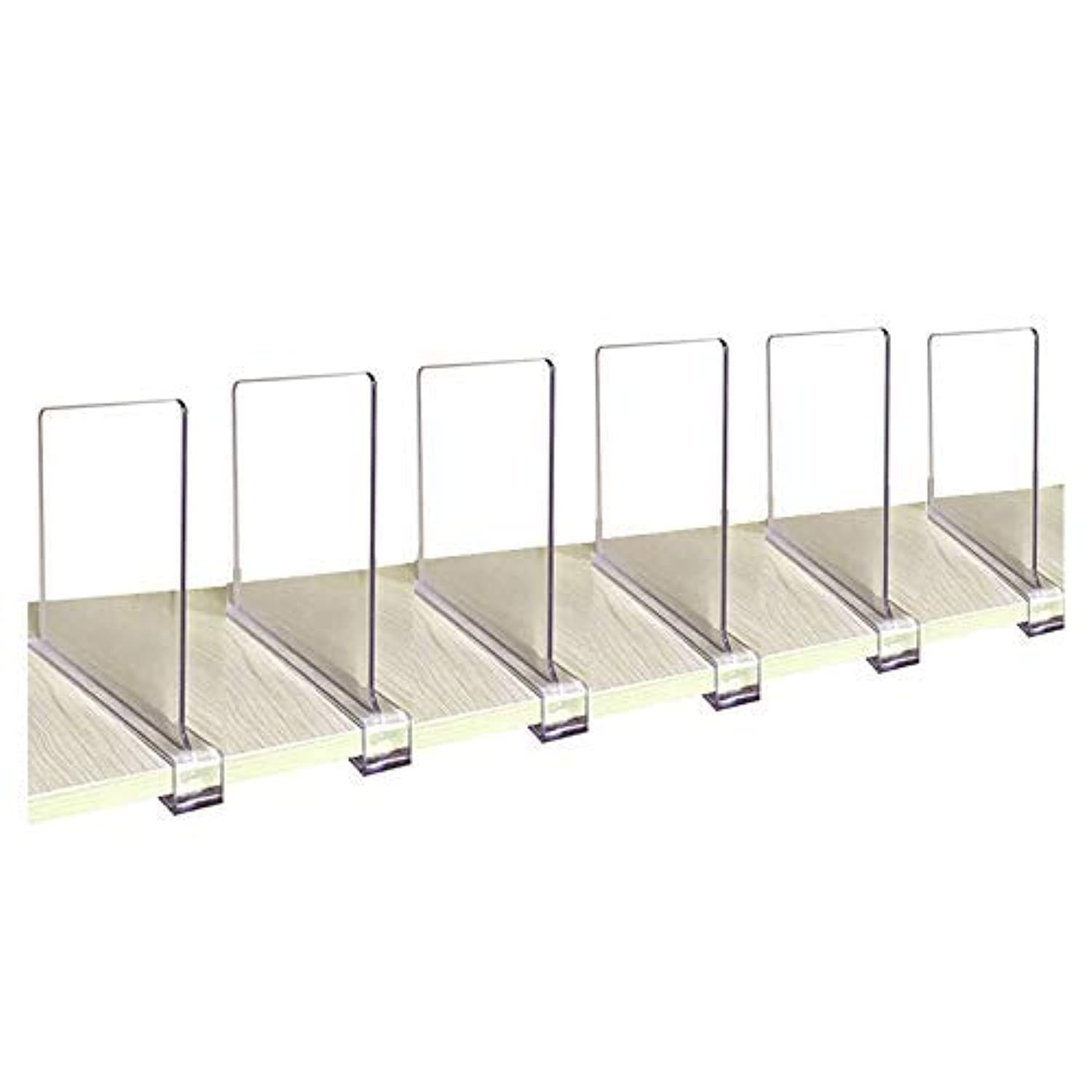 CY craft Acrylic Shelf Divider, Wood Shelf Dividers,Clear Closet Shelf Separators Clothing Organi... | Amazon (US)