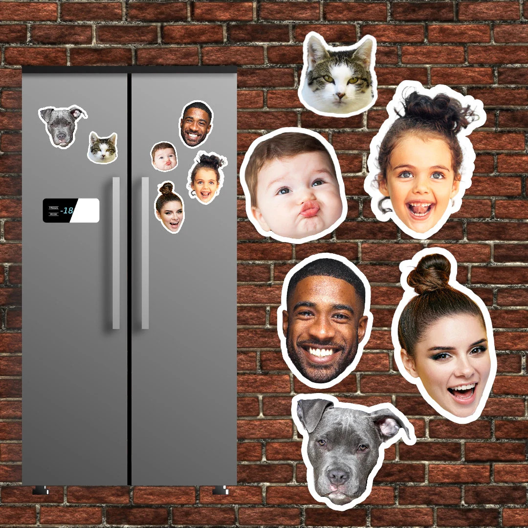 Personalized Photo Magnets/ Custom Face Magnets/ Custom Cut Magnets/ Personalized Gift/fridge & L... | Etsy (US)