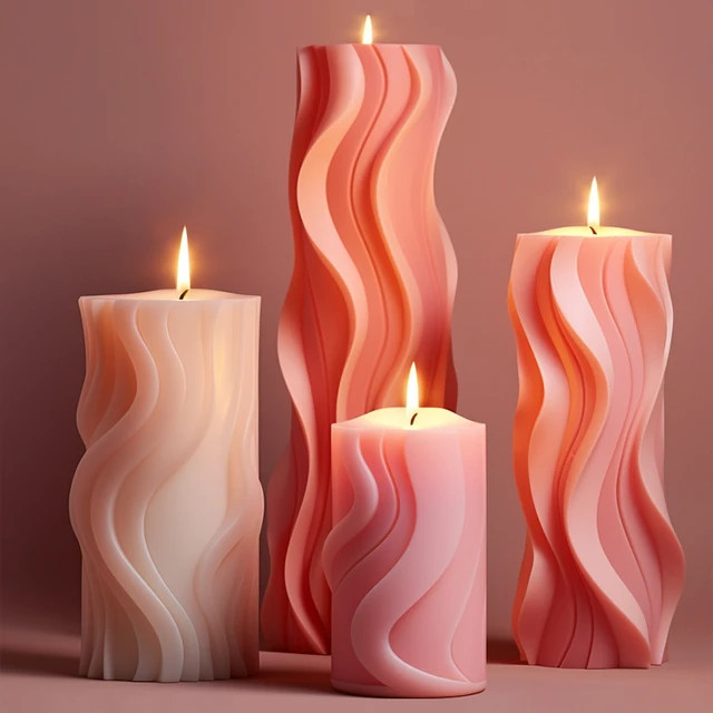 Molde Cilíndrico De Vela De Silicone, Forma Geométrica, Forma Geométrica, Molde De Gesso De Re... | Aliexpress BR (BR)