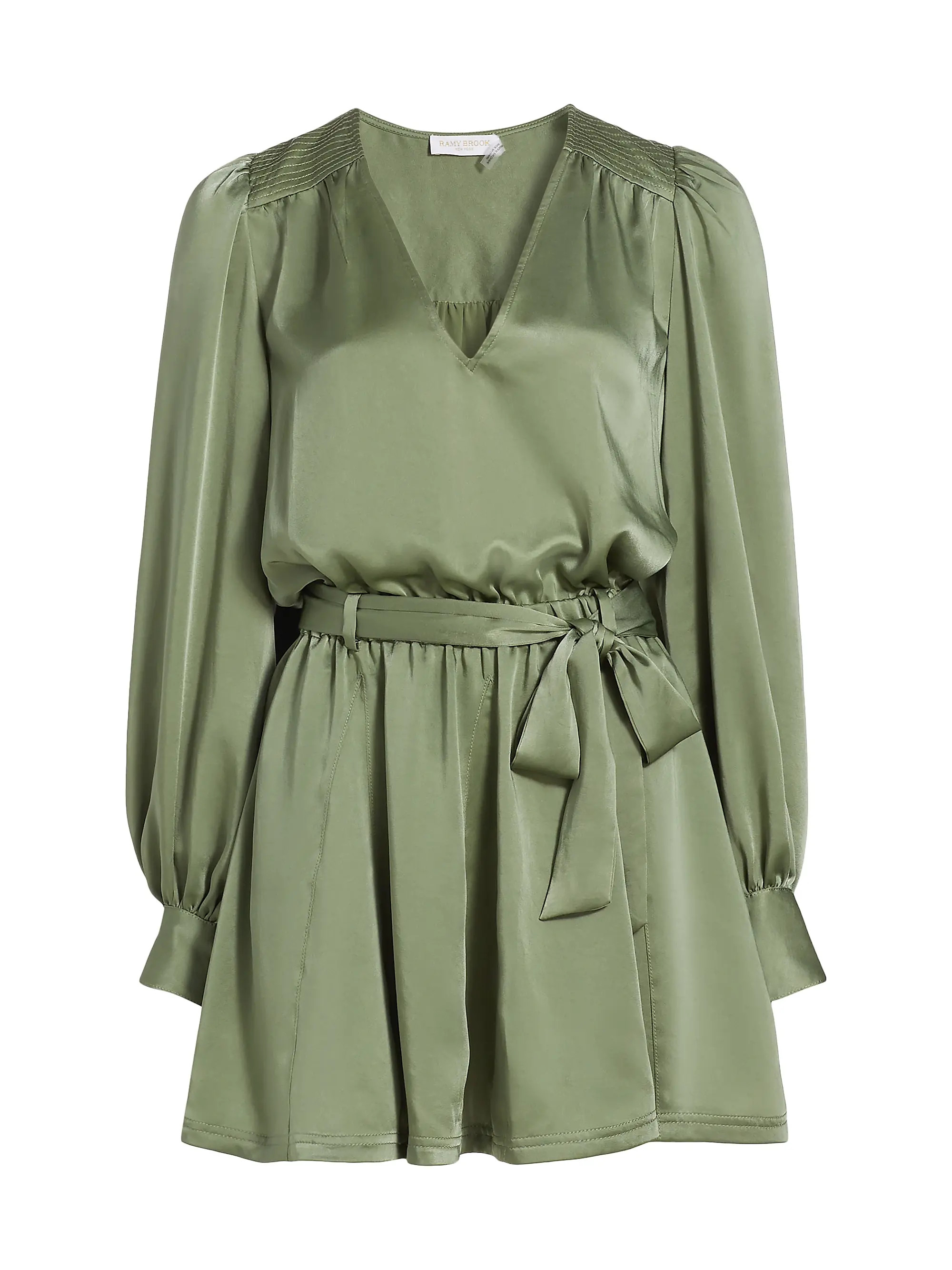 Montana Satin Tie-Waist Minidress | Saks Fifth Avenue