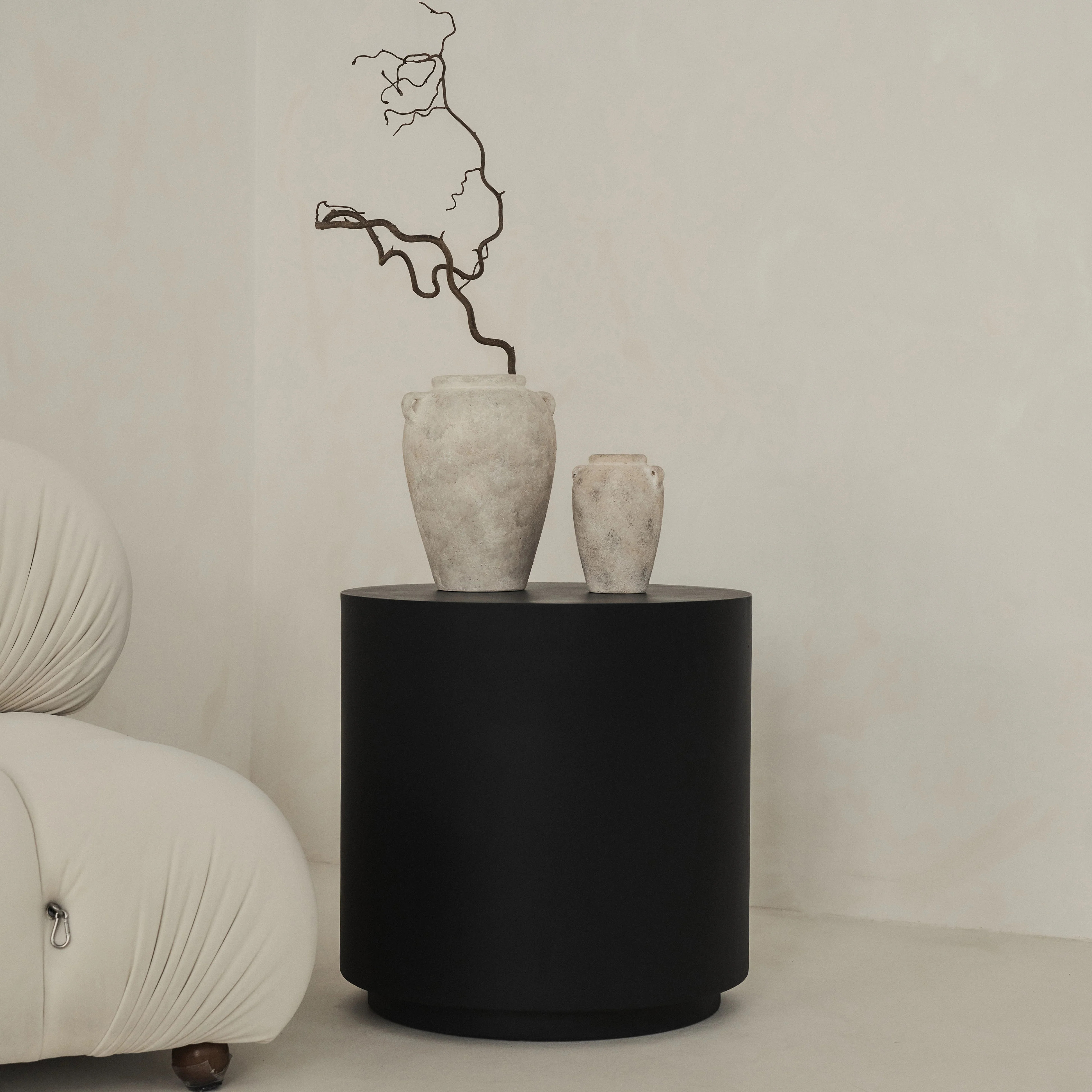 Angelo - Minimal Onyx Round Side Table | William Wood