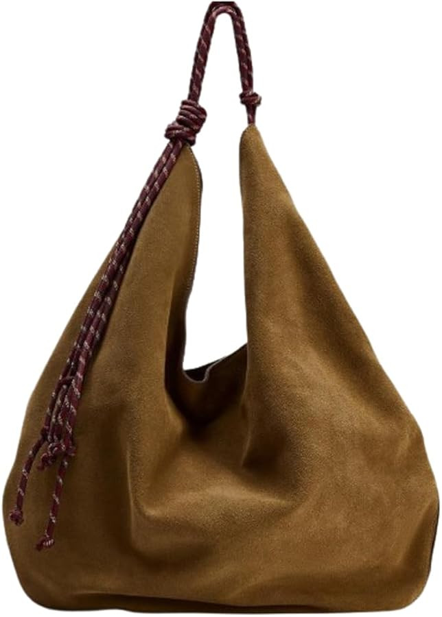 Trendy Hobo Bags Women Suede Large Underarm Shoulder Crossbody Purses Cute Satchel Bags Slouchy T... | Amazon (US)