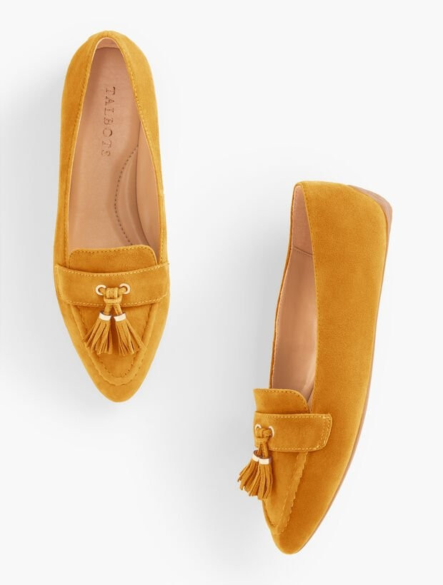 Francesca Suede Driving Flats | Talbots