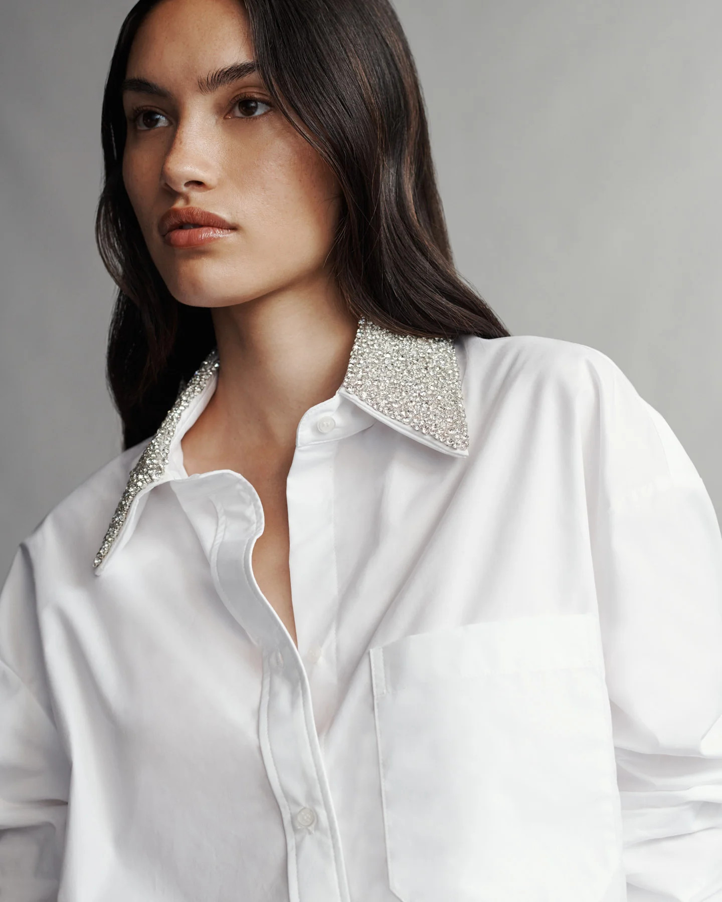 Little Big Joe With Crystal Collar in Cotton Shirting | TWP