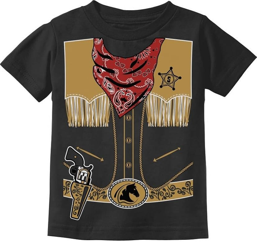 Cowboy Halloween Shirt for Boys Rodeo Costume Outfit Toddler Kids Tshirts | Amazon (US)