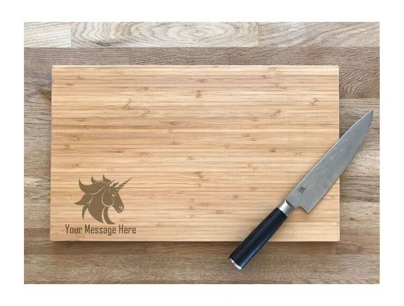 Unicorn Bamboo Chopping Board Cutting Board. 2 Sizes - Etsy | Etsy (US)