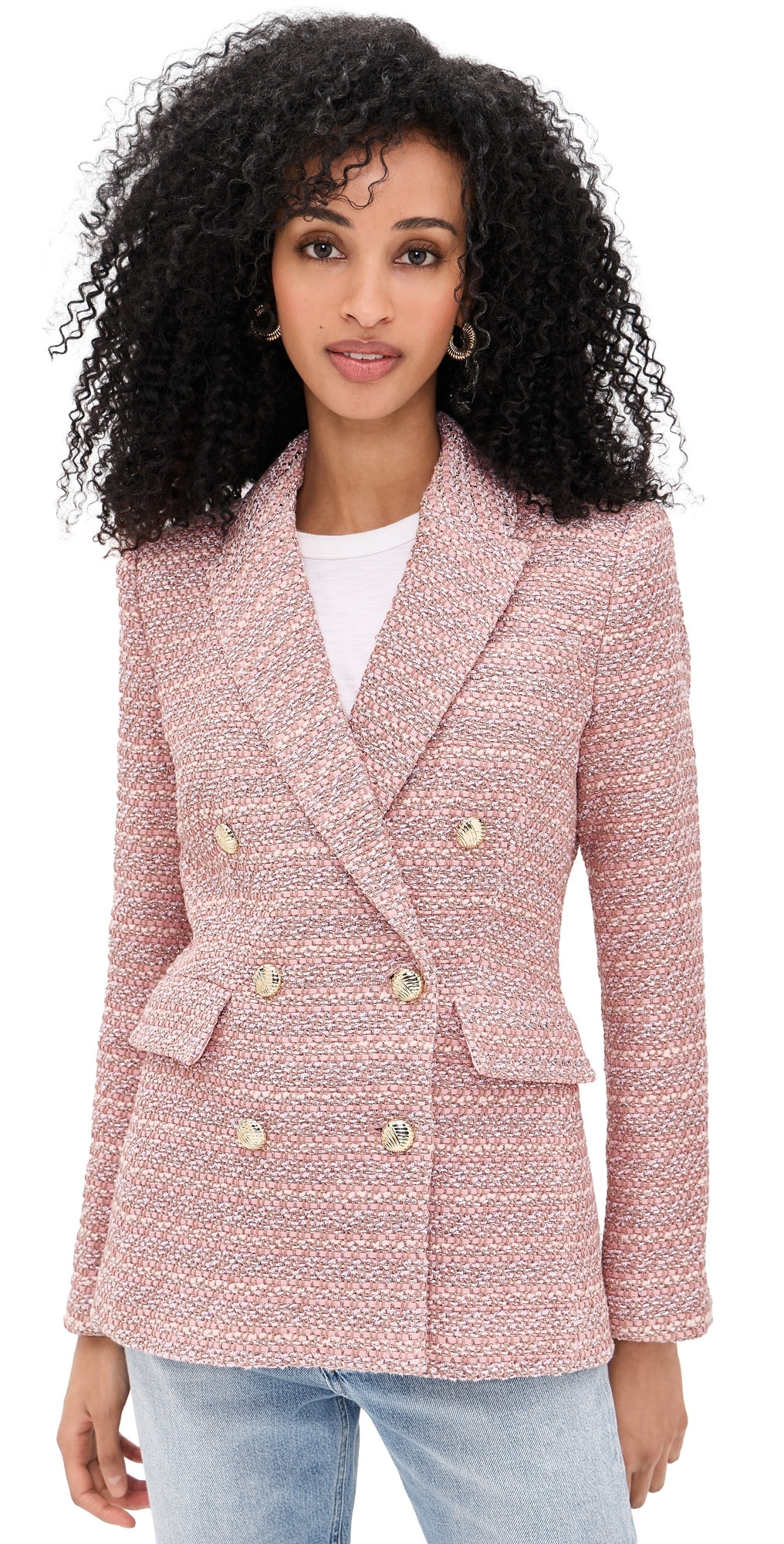 Generation Love Arielle Tweed Blazer Pink Multi XXS | Shopbop