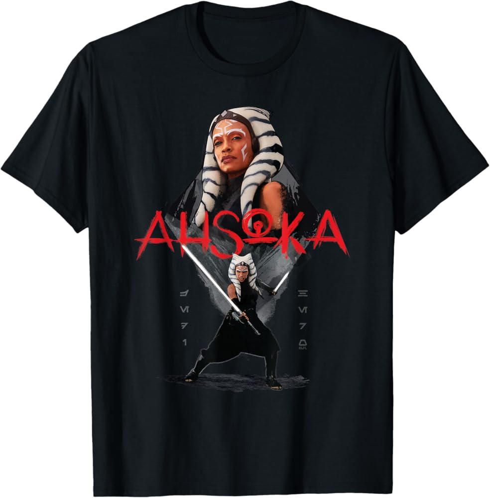Star Wars Ahsoka Tano Jedi Hero Aurebesh Disney+ T-Shirt | Amazon (US)