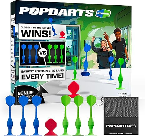 Popdarts Game Rookie Pack – Beginner-Friendly Suction Cup Dart Game for Kids, Families, and New... | Amazon (US)