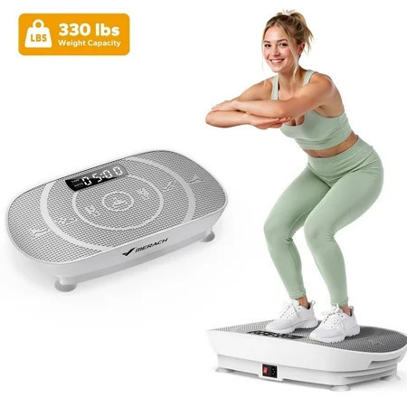 MERACH Compact Vibration Plate Exercise Machine, Mini Whole Body Vibrating Muscle Toner with Remote Control | Walmart (US)