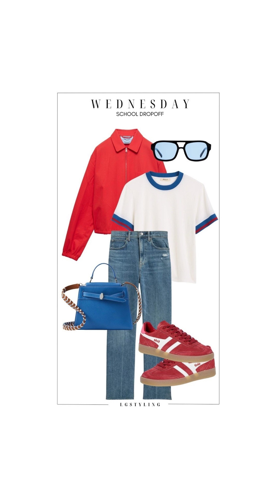 Wednesday – School Dropoff

A sporty-chic school drop-off outfit that mixes casual denim with bold color. Straight-leg jeans and a retro ringer tee keep things relaxed, while the bright red jacket adds energy and personality. Red sneakers and a structured mini bag tie the look together for an easy everyday outfit with a statement color moment.

#LTKCasualStyle #LTKStreetStyle #LTKSpringStyle #LTKSneakerStyle #EverydayOutfit #DenimStyle #SportyChic #ColorfulStyle #CasualOutfitIdeas #WeekendStyle

 

#LTKootd #LTKSpringSale #LTKgrwm