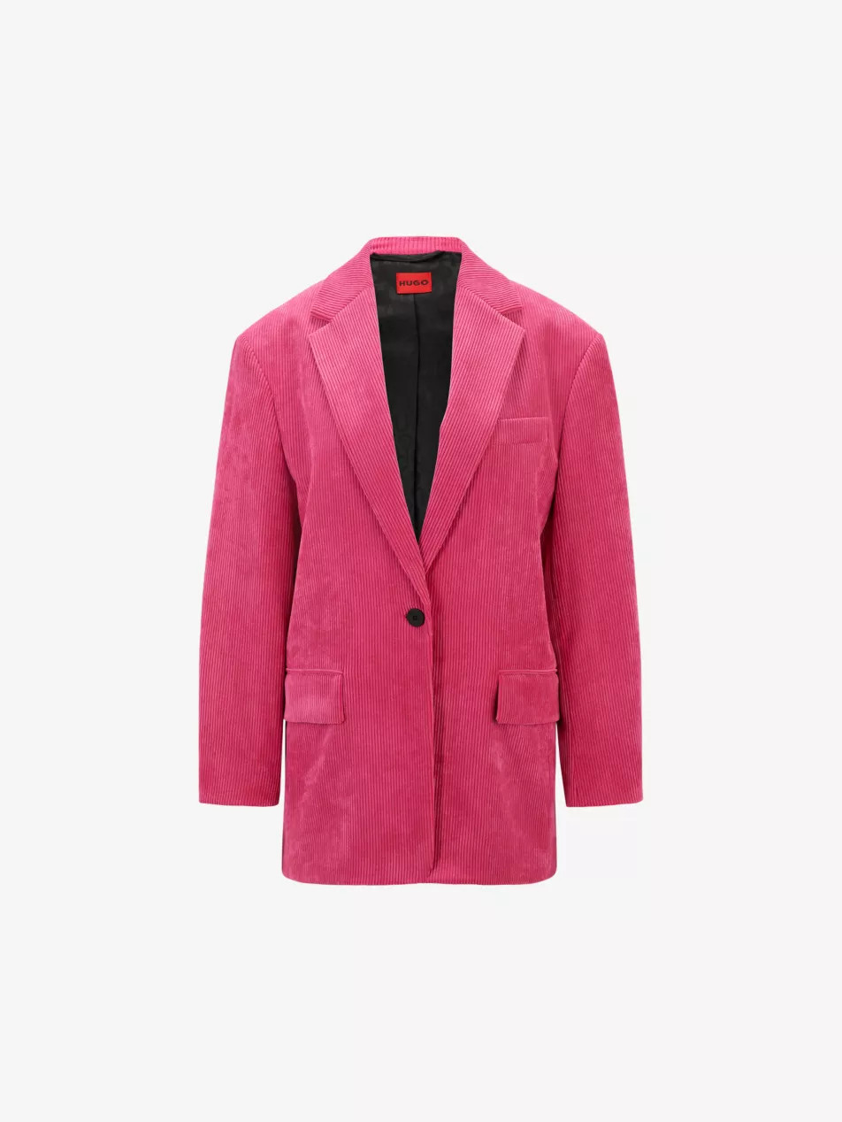 Regular-fit single-breasted stretch-corduroy jacket | Selfridges