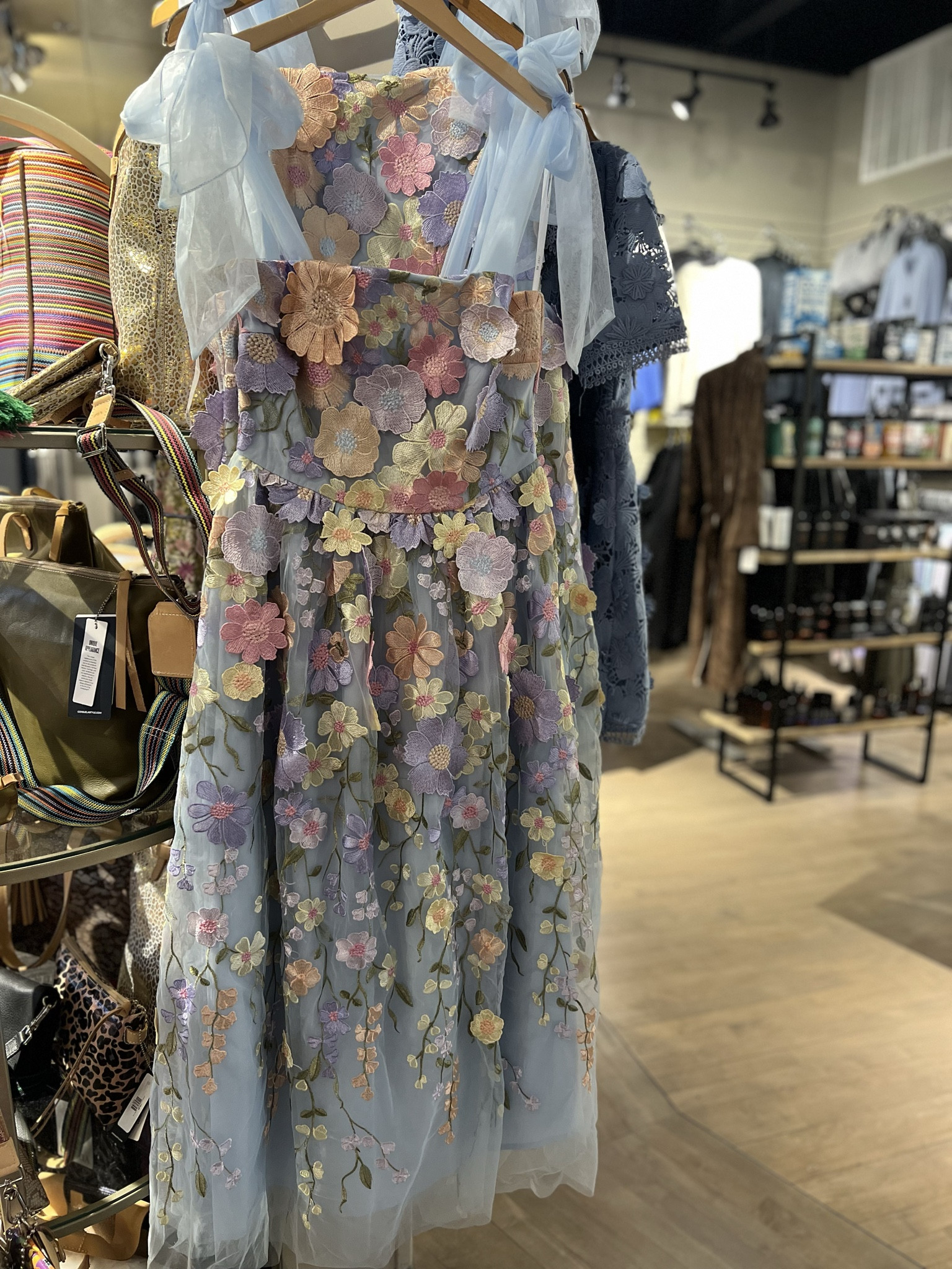 arabella embroidered tulle maxi dress Arabella Chiffon Backless Maxi Dress | Made-To-Order main image 1