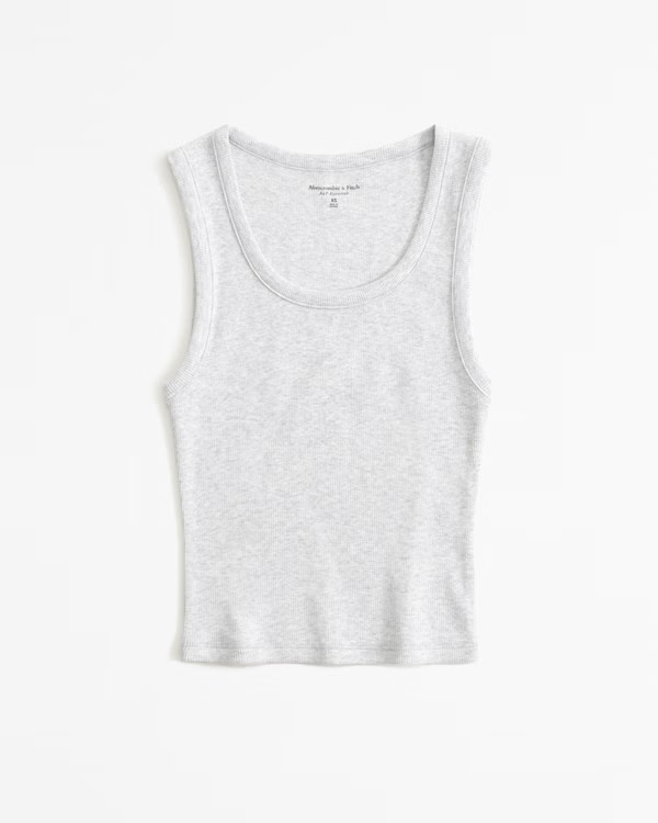 Essential High Scoopneck Rib Tank | Abercrombie & Fitch (US)