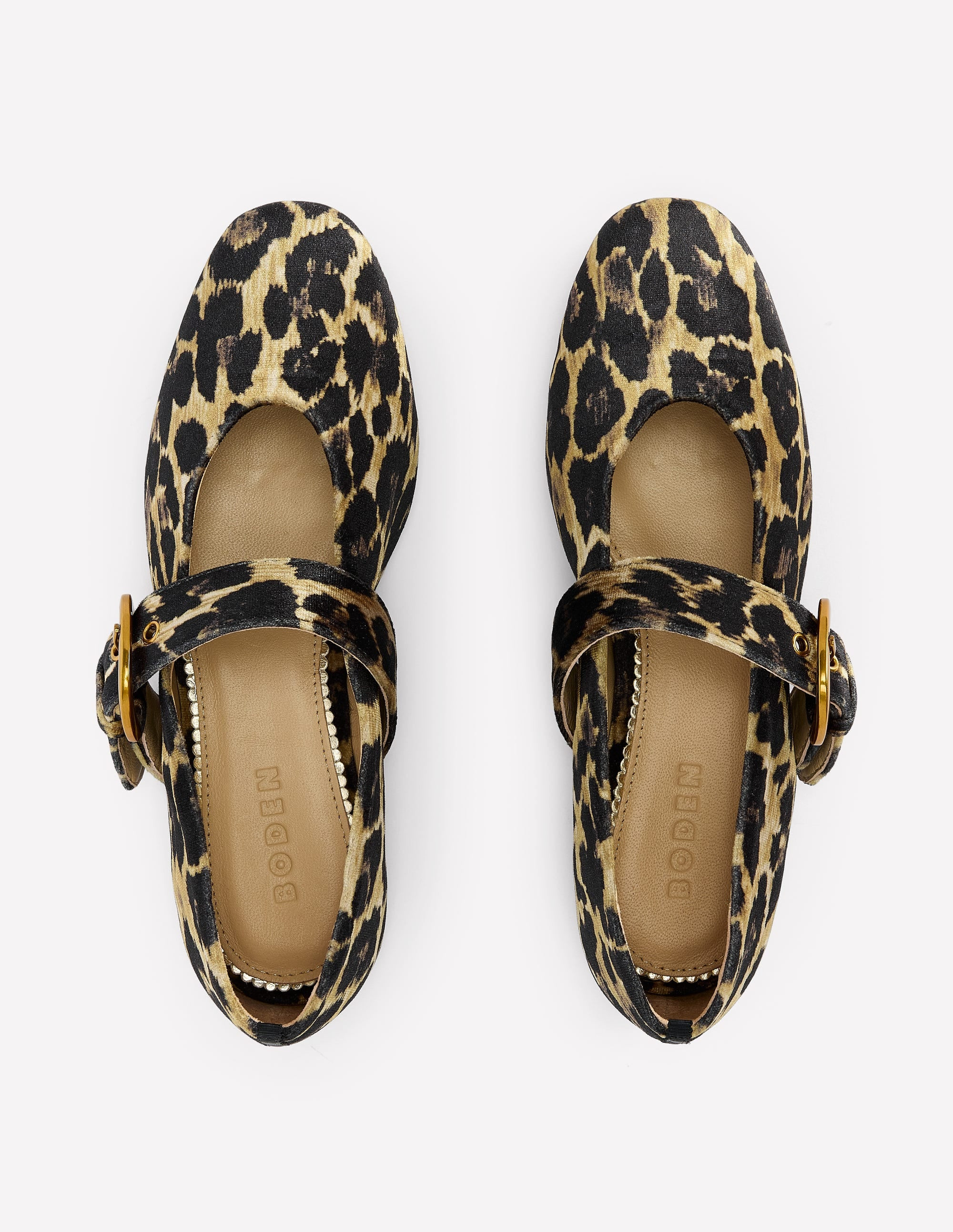 Kylie Flat Buckle Mary Janes-Leopard | Boden UK