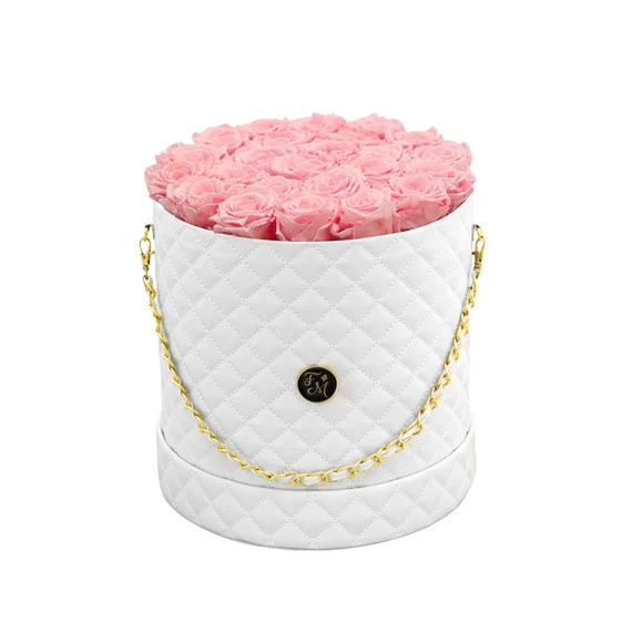 Long Lasting Pink Preserved Roses in Luxury Designer Hat Box | Etsy | Etsy (US)