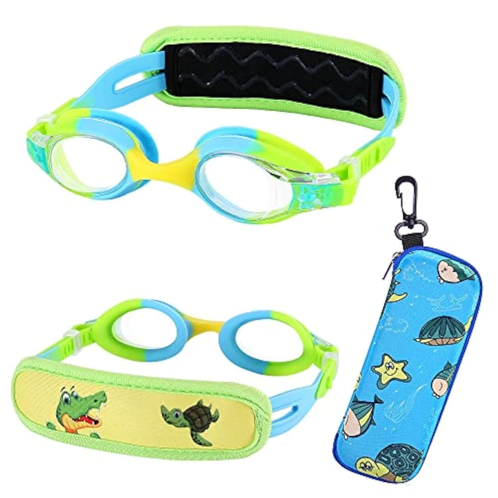 Kids Swim Goggles Age 2-6, Toddler Goggles No Hair Pull,Child Goggles Padded HeadBand | Amazon (US)
