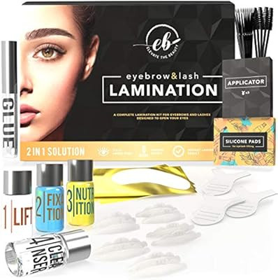 Elevate the Beauty Eyebrow And Lash Lamination Kit | DIY Perm For Lashes and Brows | Professional... | Amazon (US)