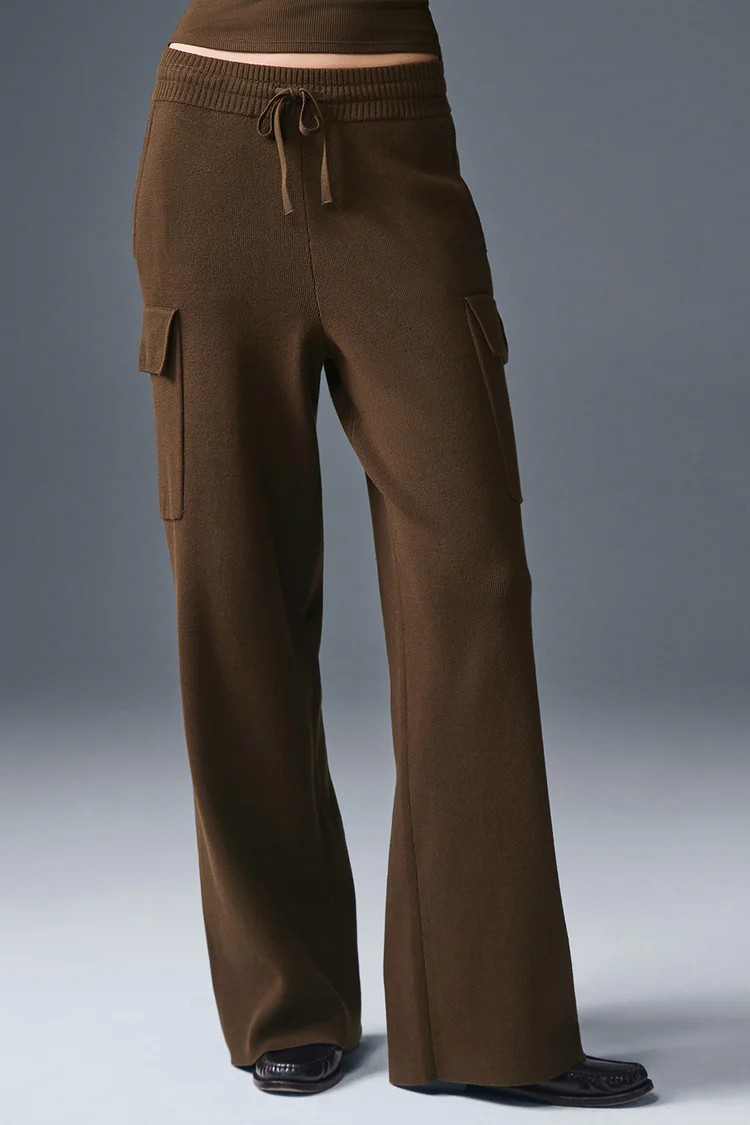 Scholar Knit High-Waist Cargo Pant | Alo Yoga (US)