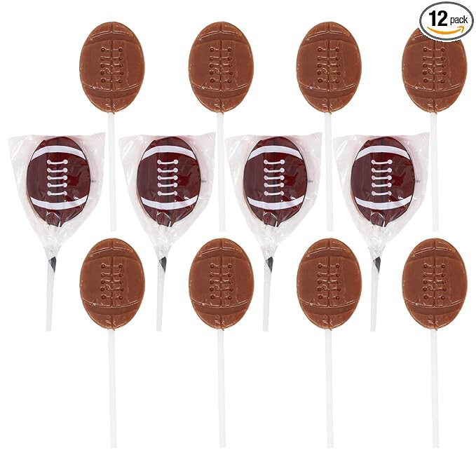 Football Lollipops -12 Pk Individually Wrapped Sport Sucker Pops - Football Party Supplies for Fo... | Amazon (US)