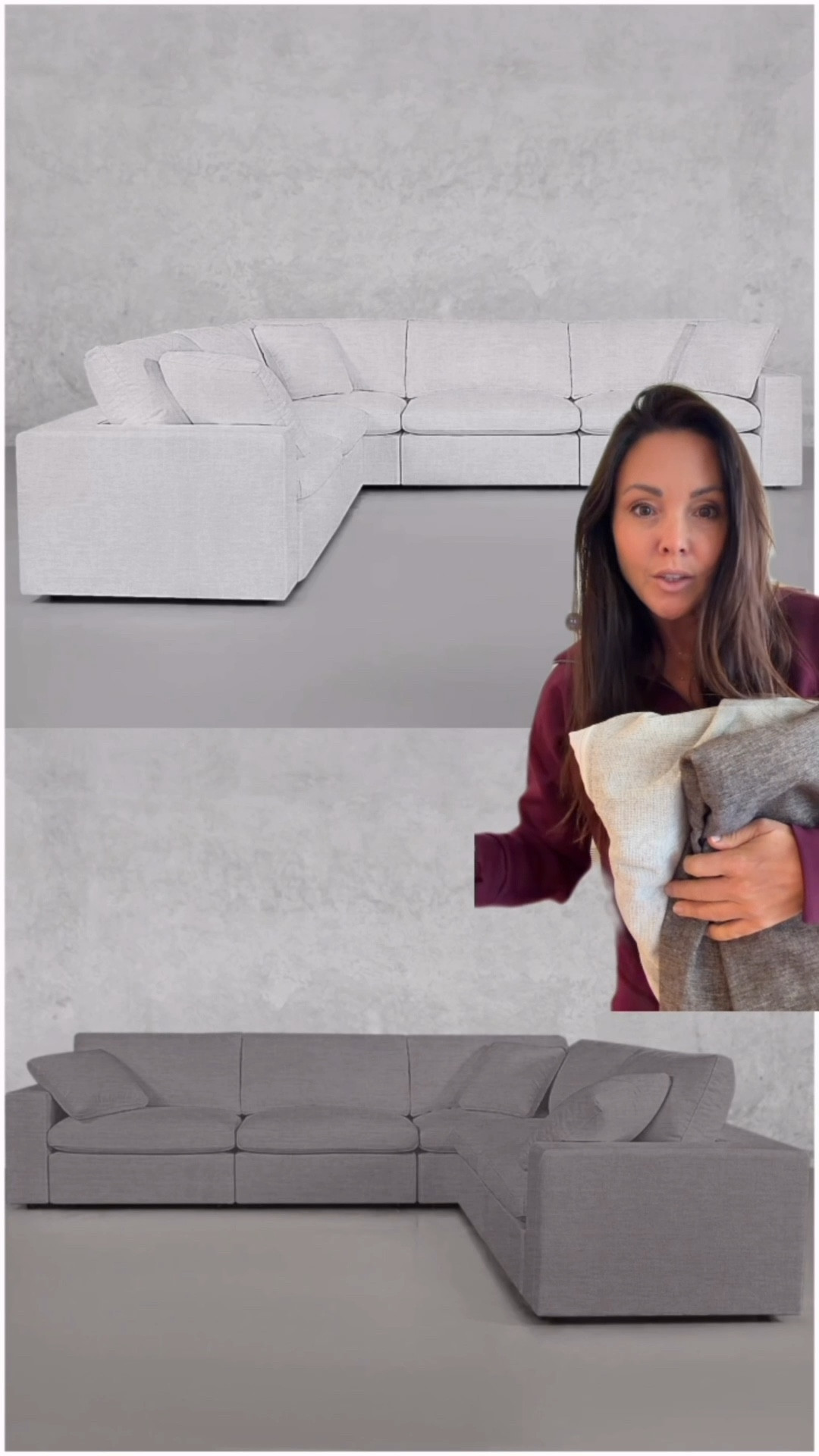 Modular sectionals or sofas that are super kid friendly and comfy. Performance fabrics I chose are the best here’s gray and graphite colors. They even have storage under the cushions  5 seat sofas with ottomans for my media room 

#LTKHome