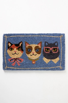 Stylish Cats Coir Printed Doormat | Anthropologie (US)