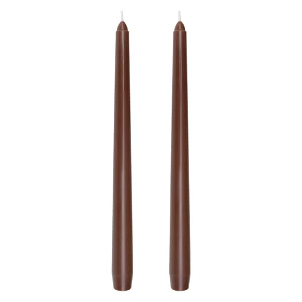2-Count Brown Taper Candles, 10", Wax, sold by At Home | At Home