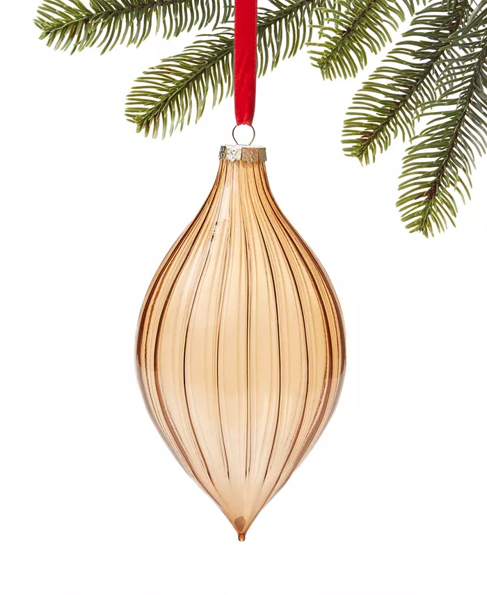 Spiced Cider Brown Clear Drop Ornament, Created for Macy's | Macy's