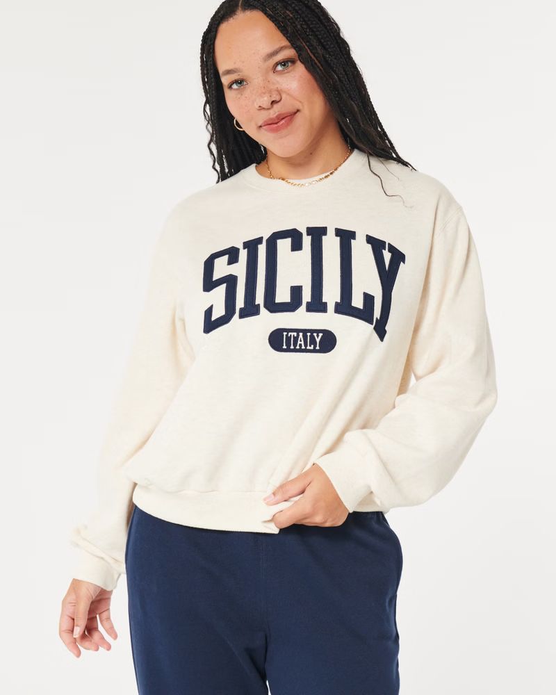 Easy Sicily Graphic Crew Sweatshirt | Hollister (US)