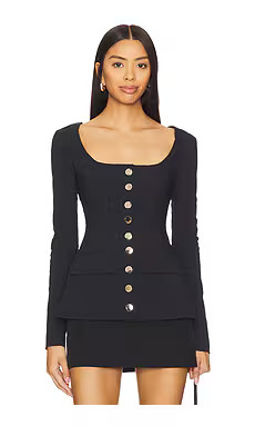 WeWoreWhat Boatneck Peplum Blazer in Black from Revolve.com | Revolve Clothing (Global)