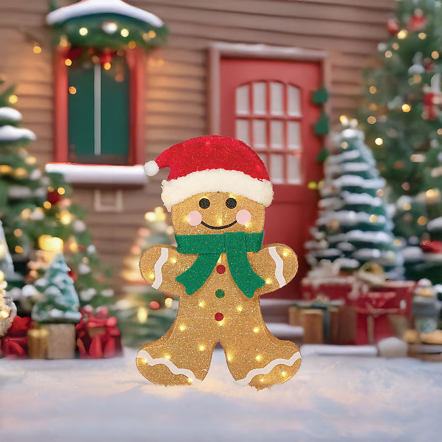 Holiday Living 2.5-ft LED Gingerbread Boy Decoration | Lowe's