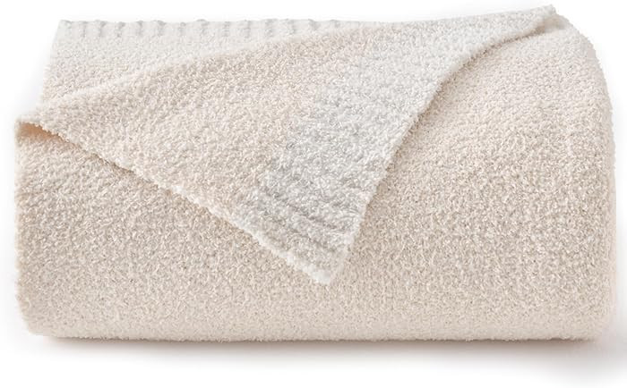 Throw Blanket for Couch, Reversible Super Soft Fluffy Knit Blankets, Lightweight Cozy Blankets wi... | Amazon (US)
