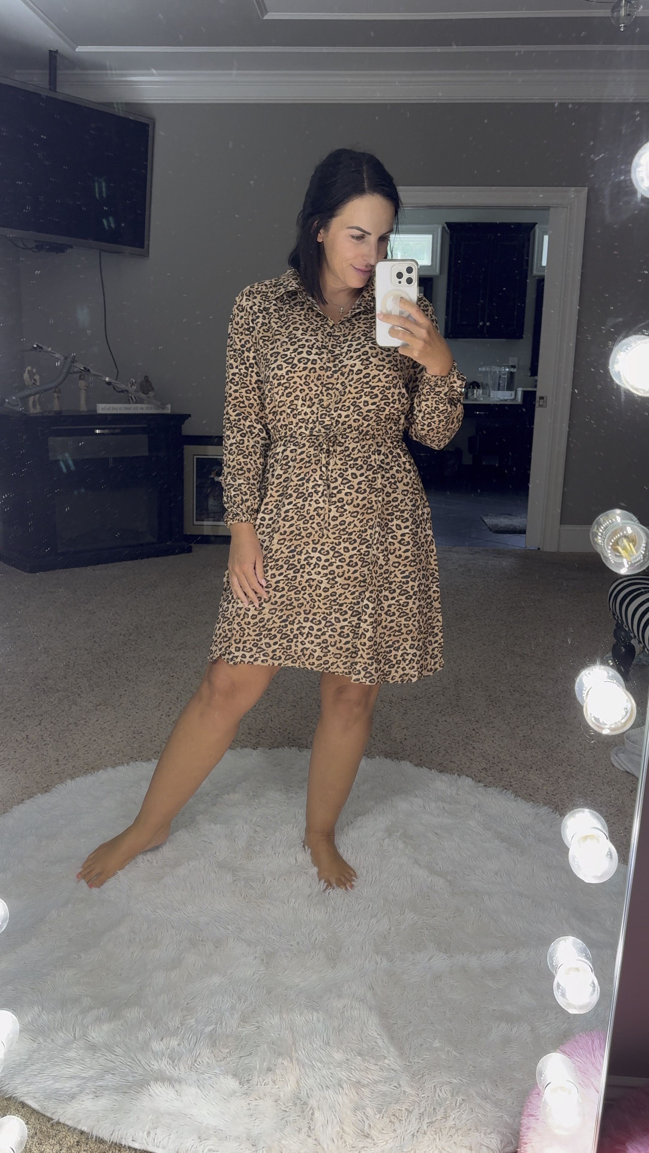 So glad animal print is back in! This long sleeve shirt dress features a tied waist and pockets and it’s only $19.98  Wearing a small (4-6). Comes in 3 patterns  

#LTKStyleTip #LTKBacktoSchool #LTKWorkwear
