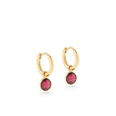 Gemstone Huggie Earrings

        
            
            Rhodolite Garnet & 18ct Gold Vermeil | Aspinal of London US