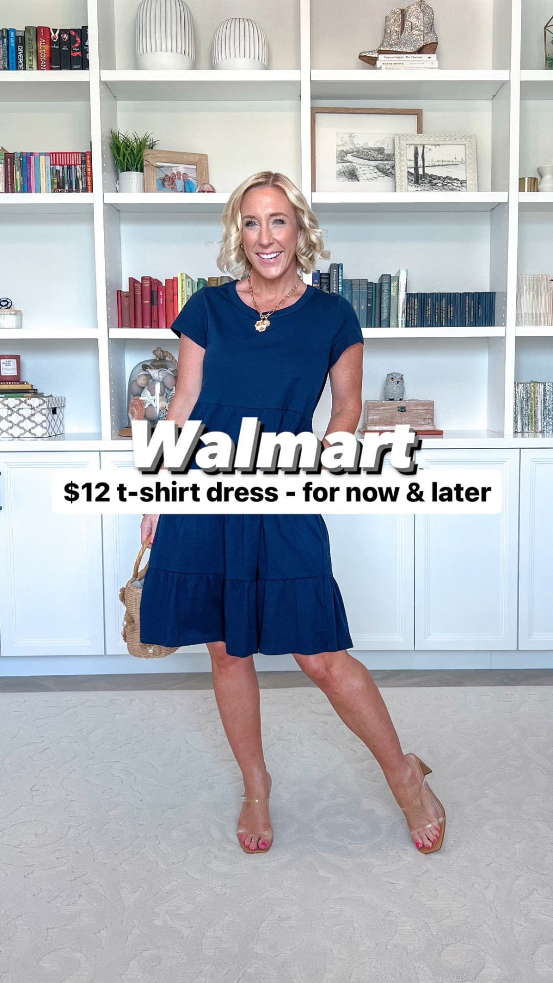 $12 Walmart t-shirt dresses - for now and later!
• dress - size XS. Very comfortable, nice length, short sleeves, and has pockets.
• Jean jacket (mine is old but I’m linking some other options).
• green jacket - size medium. Lightweight & so good!
• sneakers - size down a 1/2. $19.98.
• sandals/heels - tts. 

#LTKFindsUnder50 #LTKSeasonal #LTKVideo