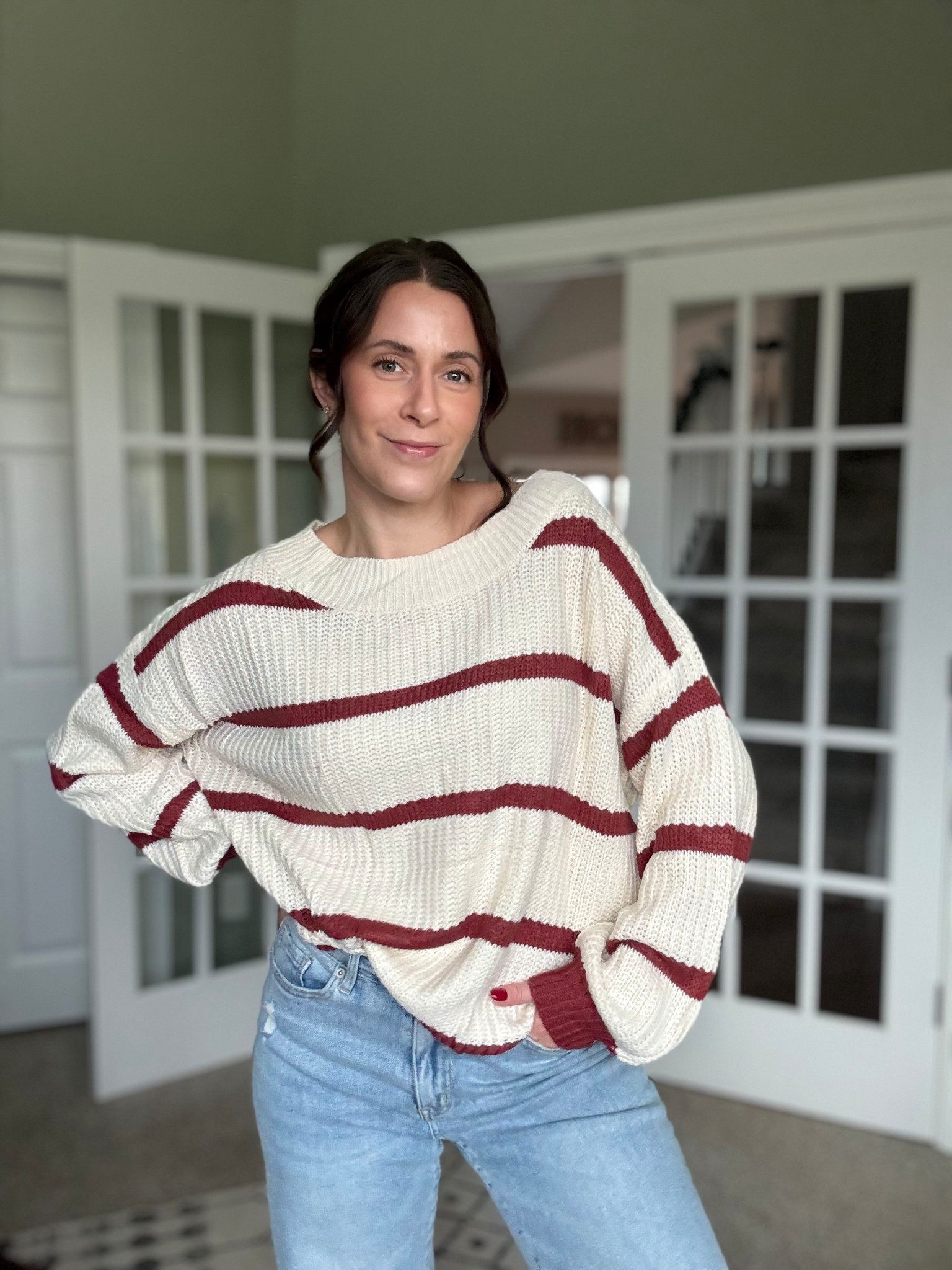 Cozy sweater wearing a medium

#LTKSeasonal #LTKootd