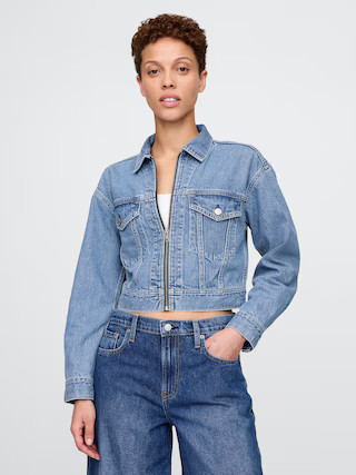 UltraSoft Icon Denim Crop Jacket | Gap (US)