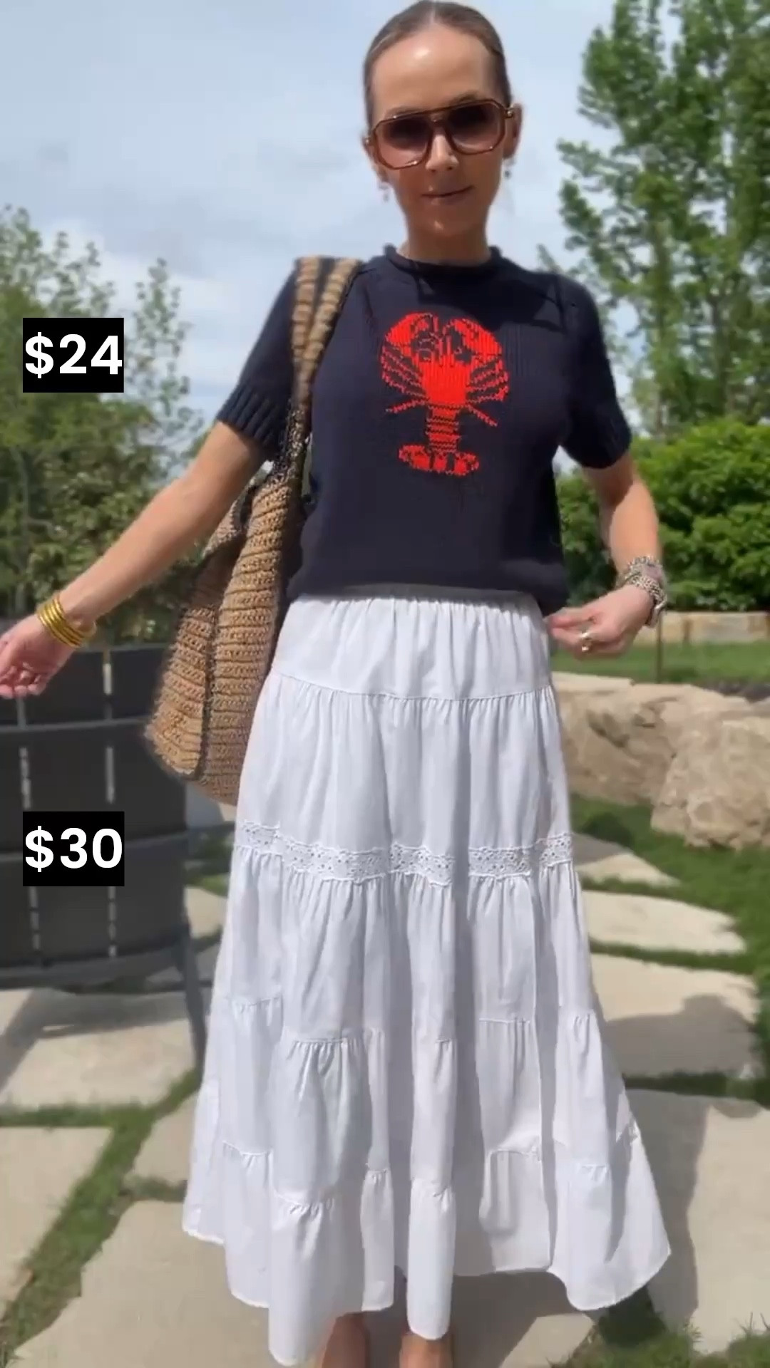 I’ve been seeing lobster prints all over lately for summer and @walmart has one that is perfect for an Americana summer and such an affordable price! Runs TTS 