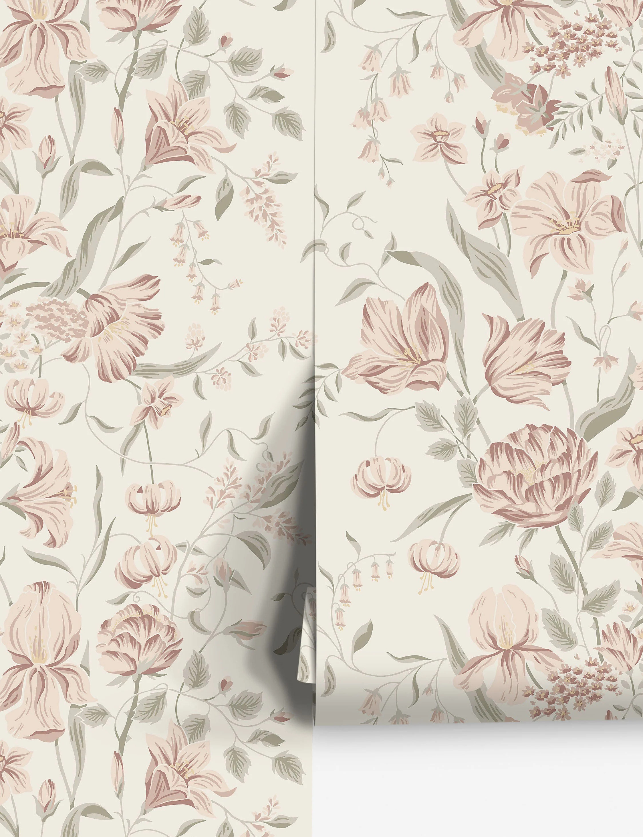 Scalamandre Karins Buckett Wallpaper by Sandberg, Pink | Lulu and Georgia 