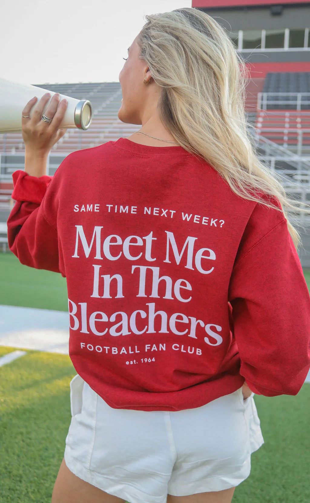 friday + saturday: meet me in the bleachers sweatshirt | RIFFRAFF